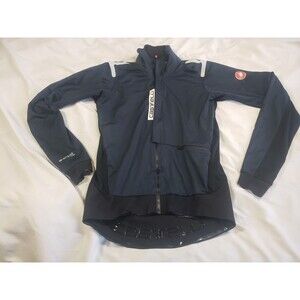Castelli Cycling Alpha Doppio RoS Gore-Tex Jacket Blue Silver Womans Size Large